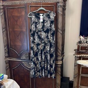 Charter Club Black and White Sheath Midi Dress